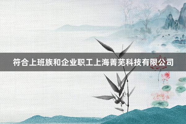 符合上班族和企业职工上海菁芜科技有限公司
